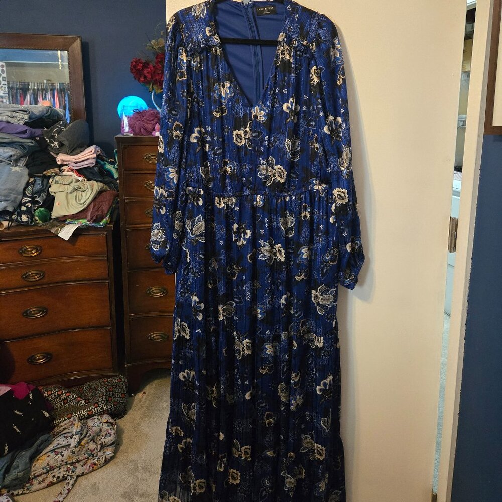 Lane Bryant Lurex Shimmer v-neck Maxi Dress size 22/24